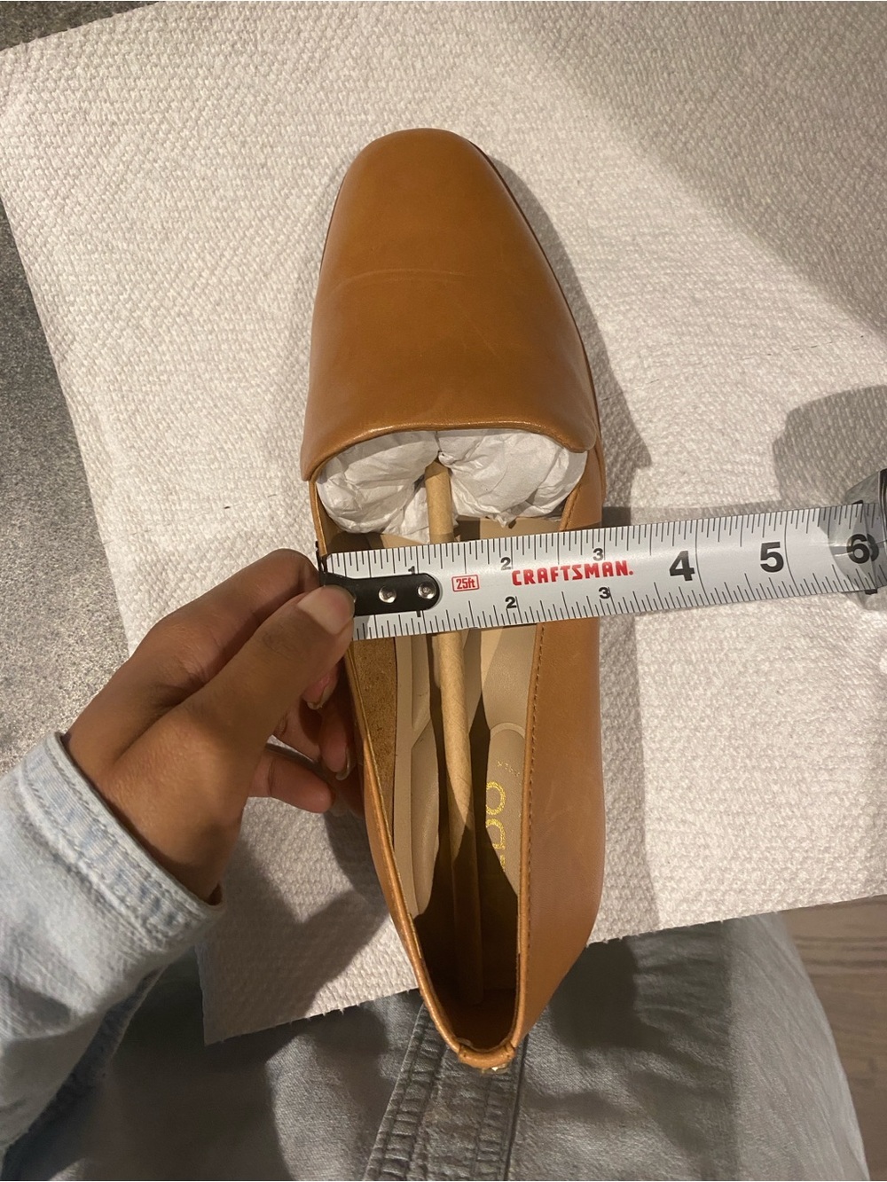 Aldo Women's Cognac Leather Slip-On Loafers - Picture 10 of 10
